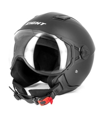 Piloten-Motorradhelm - S779 LEOV Mattschwarz de pas cher