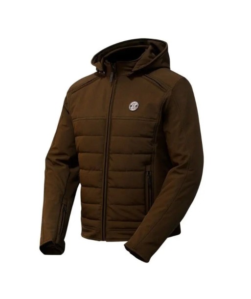 Zugelassene Scooter-Jacke - EVO Brown brillant des détails fins