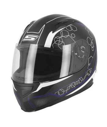 Motorrad-Integralhelm für Damen - S448 Schwarz und Blau commande en ligne