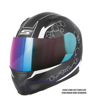 Motorrad-Integralhelm für Damen - S448 Schwarz und Blau commande en ligne