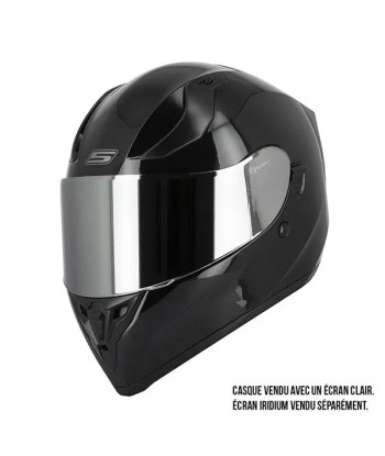 Glänzender schwarzer Damen-Motorradhelm - S441 VENGE Vous souhaitez 