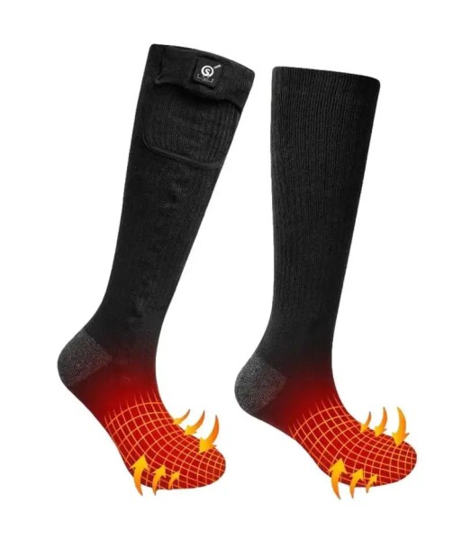 Beheizbare Motorradsocken - Schwarz Par le système avancé 