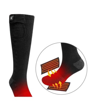 Beheizbare Motorradsocken - Schwarz Par le système avancé 