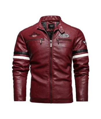 Vintage Biker-Lederjacke - Speed ​​​​RACE Blue Dans la société mordern