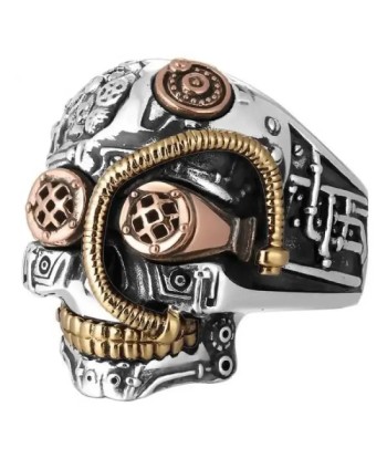 Totenkopf-Biker-Siegelring (Silber) le concept de la Pate a emporter 