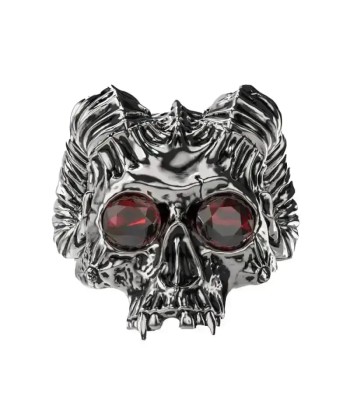 Biker-Ring - Totenkopf mit roten Augen hantent personnes