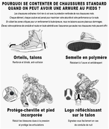 Herren-Motorrad-High-Top-Sneaker sélection de produits