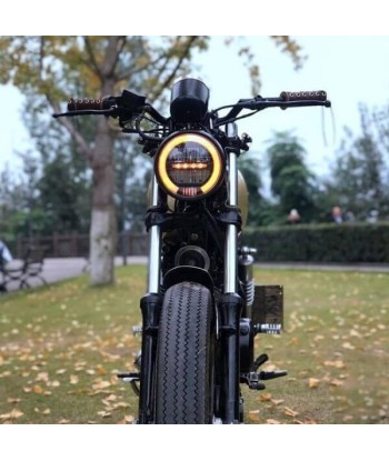 Runder LED-Motorradscheinwerfer mit Blinker brillant des détails fins