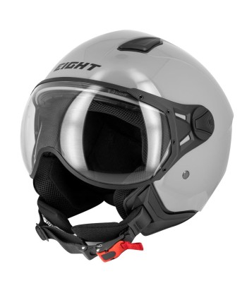 JET Motorrad-Fliegerhelm - Grau S779 LEOV les ctes