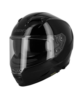 Gelber Motorrad-Integralhelm hantent personnes