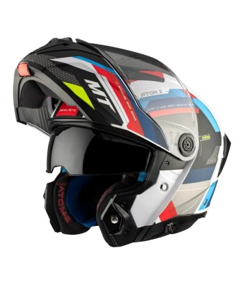 Blauer modularer Motorradhelm-S550 français