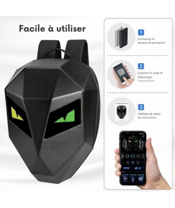 LED-Motorradrucksack plus qu'un jeu 