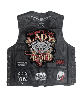 Damen-Bikerweste aus Leder - Lady Rider pour bénéficier 