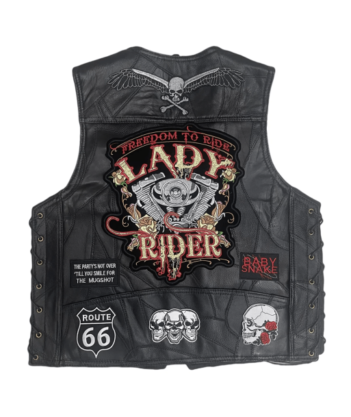 Damen-Bikerweste aus Leder - Lady Rider pour bénéficier 