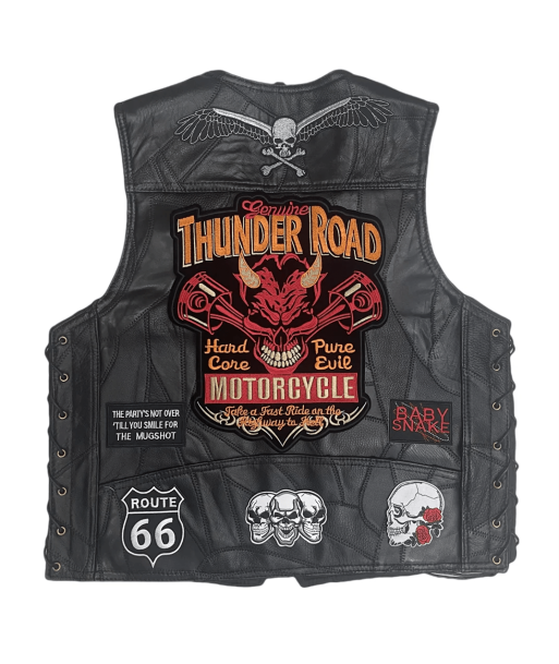 Herren-Bikerweste aus Leder – Thunder Road meilleur choix