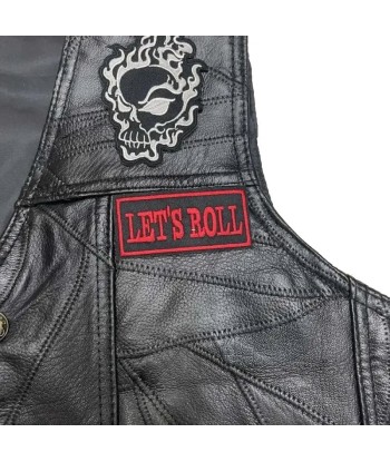 Eisernes Kreuz Totenkopf Biker Lederweste Véritable concentré