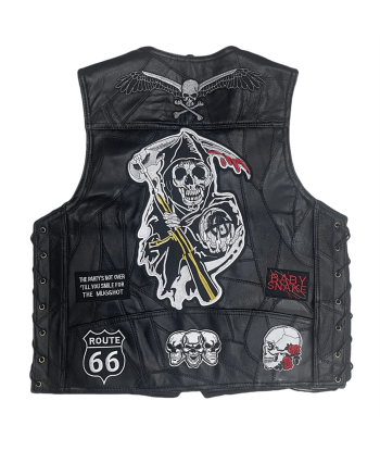 Biker-Lederweste im Sons of Anarchy-Stil france