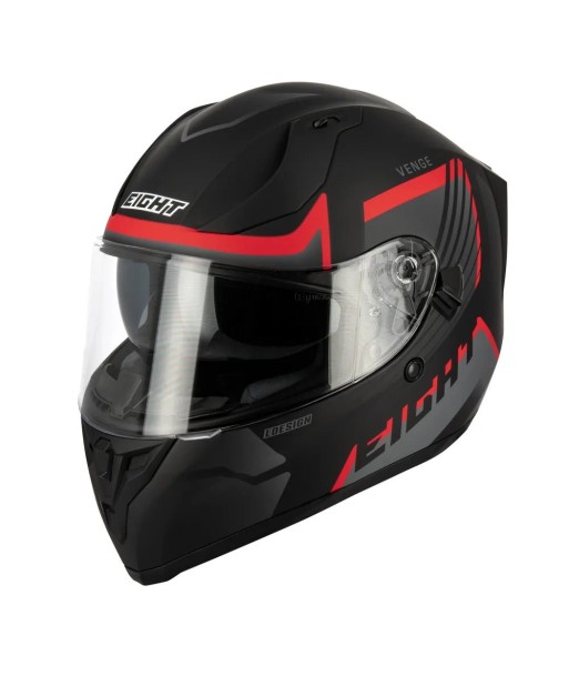 Integralhelm für Motorrad/Roller | Schwarz/Rot + PINLOCK online