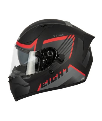 Integralhelm für Motorrad/Roller | Schwarz/Rot + PINLOCK online