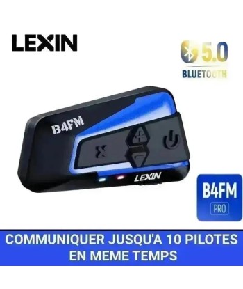 Intercom casque moto bluetooth LEXIN - 10 pilotes les ligaments