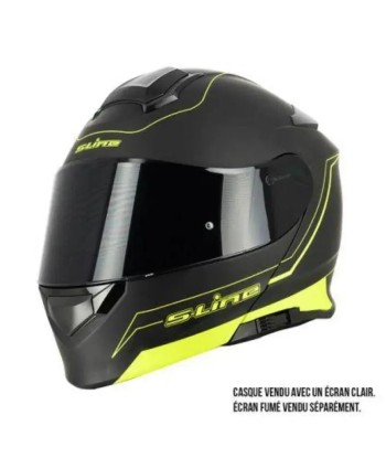 Casque Modulable Double écran Noir / jaune FLUO | SLine550 destockage