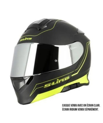 Casque Modulable Double écran Noir / jaune FLUO | SLine550 destockage