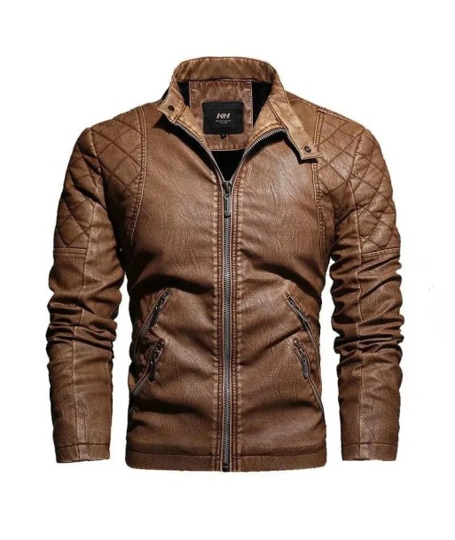 Veste cuir biker vintage 2024