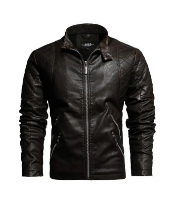 Veste cuir biker vintage 2024