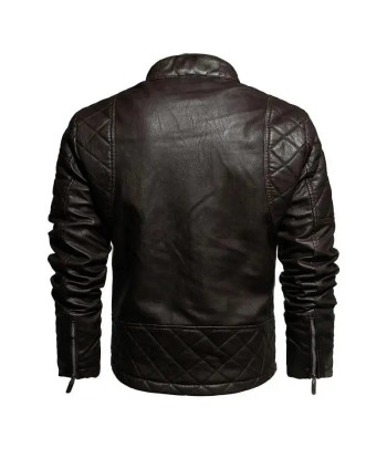 Veste cuir biker vintage 2024