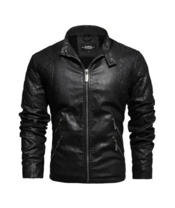 Veste cuir biker vintage 2024