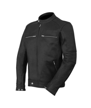 Blouson Cuir moto VINTAGE -Noir les ligaments