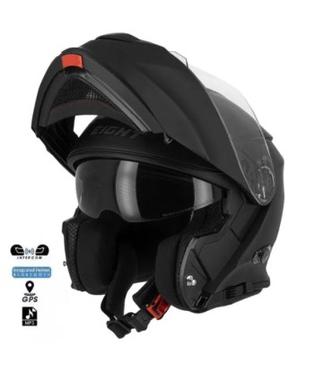 Casque moto avec bluetooth - Noir Mat une grave pollution 