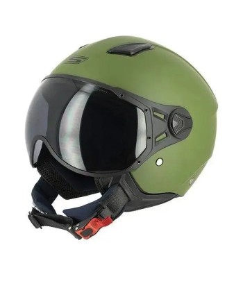 Casque moto Jet S779 LEOV - Vert armé Mat Découvrez la collection