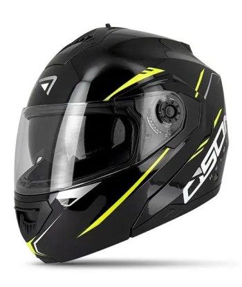 Casque moto modulable - Noir/Jaune S520 meilleur choix