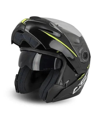 Casque moto modulable - Noir/Jaune S520 meilleur choix