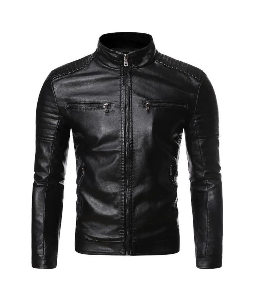 Veste cuir  vintage - Noir plus qu'un jeu 