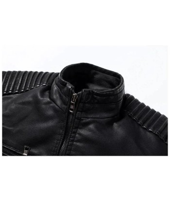 Veste cuir  vintage - Noir plus qu'un jeu 