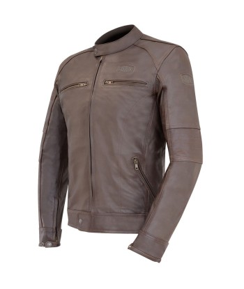 Blouson Cuir moto VINTAGE -Marron livraison gratuite