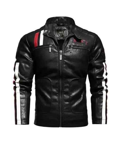 Blouson cuir homme vintage - Noir JUSQU'A -70%! 