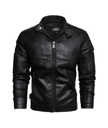 Veste cuir noir vintage 50-70% off 