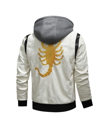 Veste en cuir blanc homme prix