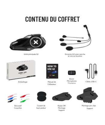 Intercom moto Lexin G2P -6 pilotes 50% de réduction en Octobre 2024