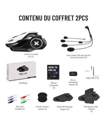 Intercom moto Lexin G2P -6 pilotes 50% de réduction en Octobre 2024