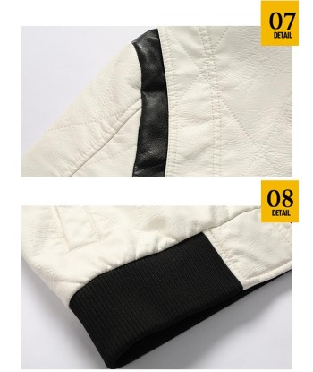 Veste en cuir blanc homme prix