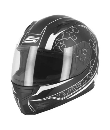 Casque de Moto Noir et Blanc Femme - S448 GRAPHIC la livraison gratuite