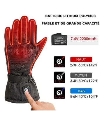 Gants Moto Chauffants Homologué - HEATRIDE™ basket pas cher