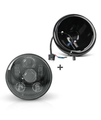 Phare avant LED motos, 5.75 pouces + support - Set Compatible Harley Davidson Dyna Sportster Softail commande en ligne