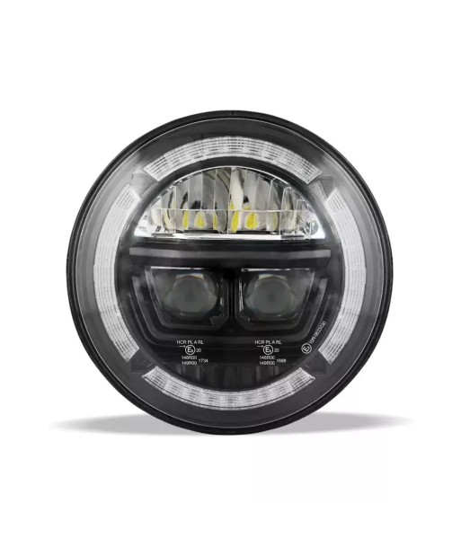 Phare avant 7 pouces LED Compatible Harley Davidson F10 plus qu'un jeu 