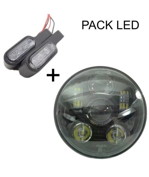 Phare LED moto rond et Clignotants pour guidon ou a consommer sur place