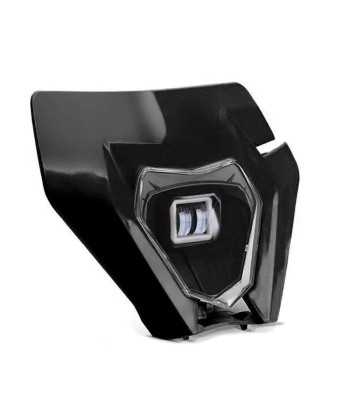 Projecteur LED moto + plaque / carenage Universel pour Enduro XDure GK2 noir rembourrage situé sous